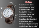 Blekon Collections New Super Large Face Stretch Band Japanese Movement PC21J Fashion Watch - Image 2